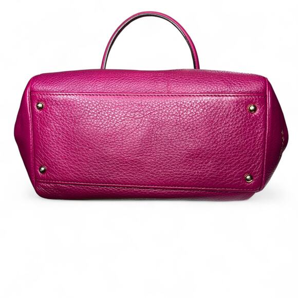 MADISON LEATHER MINI SATCHEL COACH F49720  GOLD CRANBERRY Y2K - Picture 6 of 10